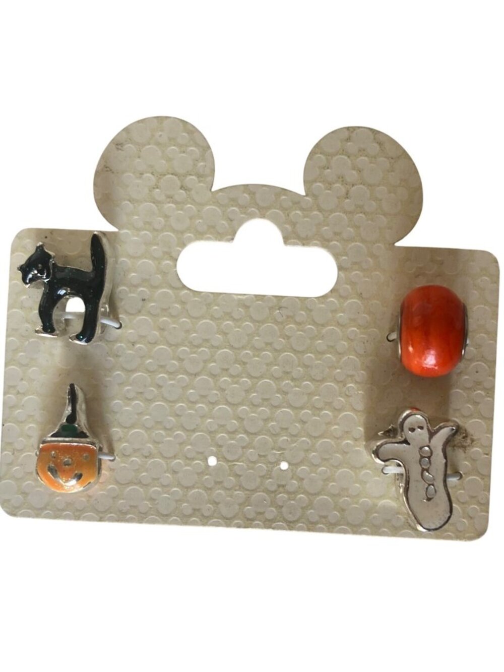 Disney Halloween Themed Charms Set Of 4 Black Cat Pumpkin Ghost For Bracelets